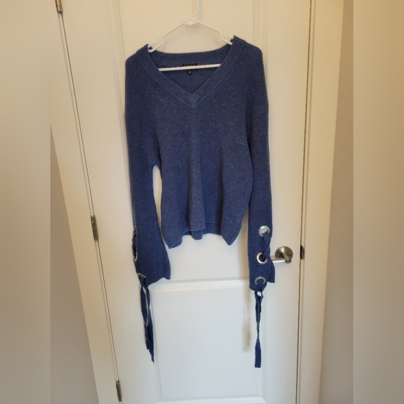 Knyt & Lynk lace up sweater - Picture 1 of 7